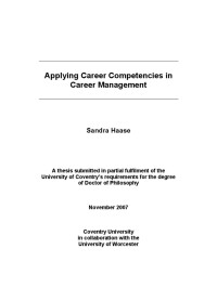 Image of Applying Career Competencies in Career Management