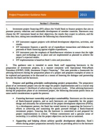 Image of Investment Project Financing Project Preparation Guidance Note