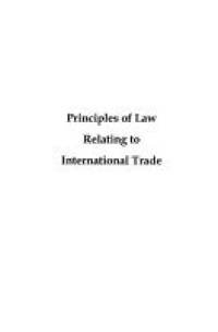 Image of Principles of Law Relating to International Trade