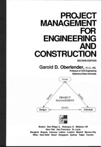 Image of PROJECT MANAGEMENT FOR ENGINEERING AND CONSTRUCTION