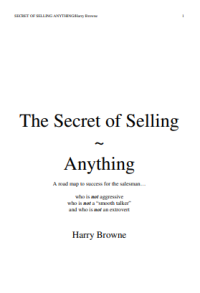 Image of The Secret of Selling ~ Anything